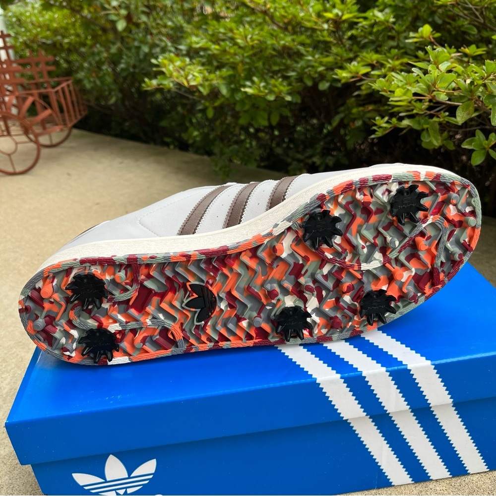 adidas Superstar Golf Sz 11.5 GREY BROWN Shoes ID9298 NEW! NWB - Picture 7 of 9
